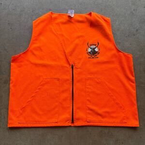Men's Samson Wear Bright Orange Colorado Operation Game Thief Hunting Vest Sz XL